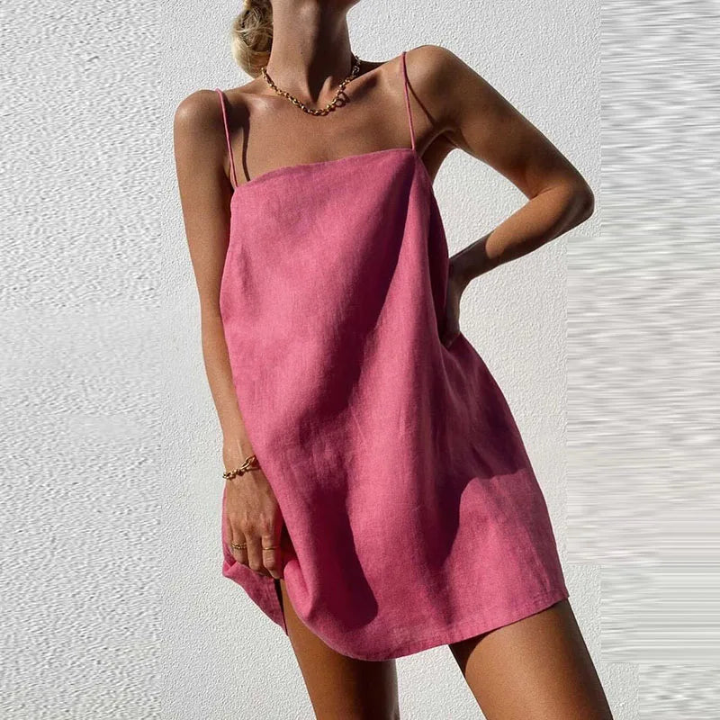 Damen Slipkleid – Satin-Optik – Verstellbare Träger – Eleganter Schnitt