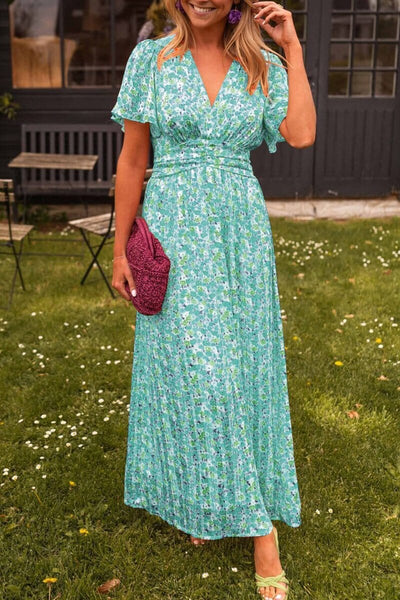 SANDRA -  ELEGANZMAXI STILVOLLE V-AUSSCHNITT KLEID