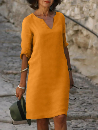 JOSE ELEGANTES KLEID MIT V-AUSCHNITT