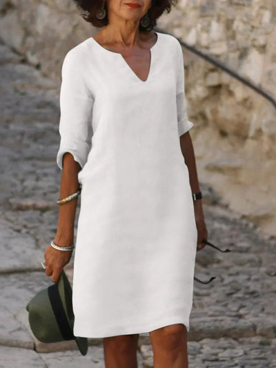JOSE ELEGANTES KLEID MIT V-AUSCHNITT