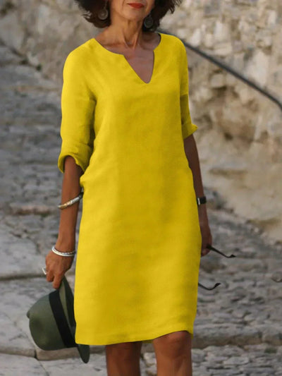 JOSE ELEGANTES KLEID MIT V-AUSCHNITT