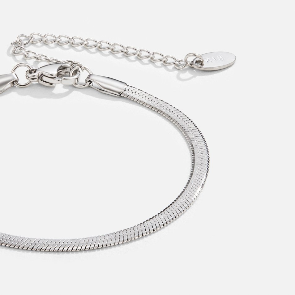 Sarya – Silbernes Schlangenketten-Armband