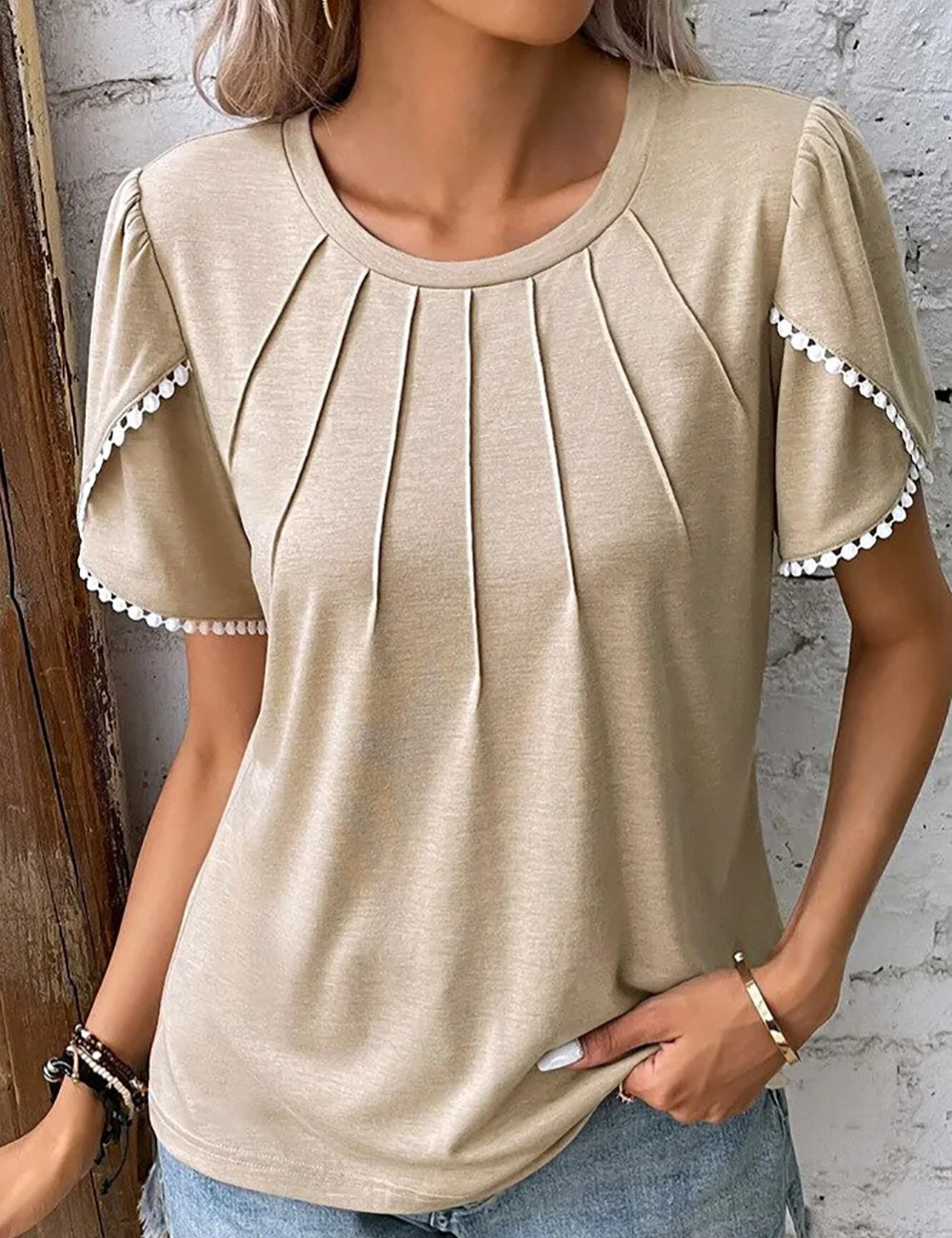 Malene | Oberteile Damen Schick | Weiß Top