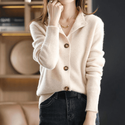Schicke Damen-Strickjacke mit Knopfleiste - Saleem
