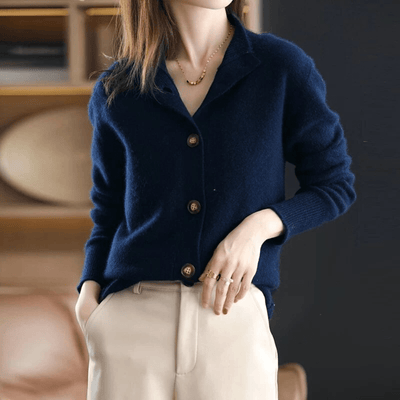 Schicke Damen-Strickjacke mit Knopfleiste - Saleem