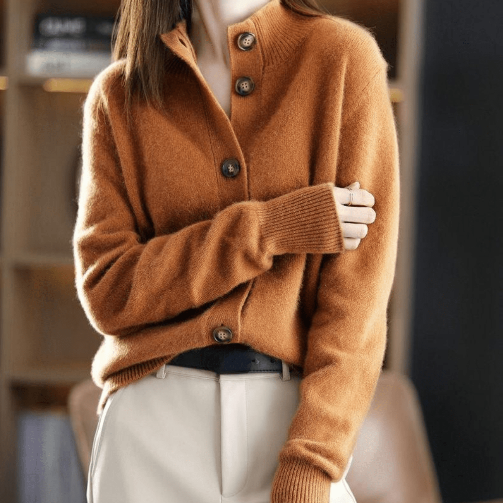 Schicke Damen-Strickjacke mit Knopfleiste - Saleem