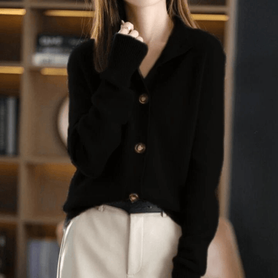 Schicke Damen-Strickjacke mit Knopfleiste - Saleem