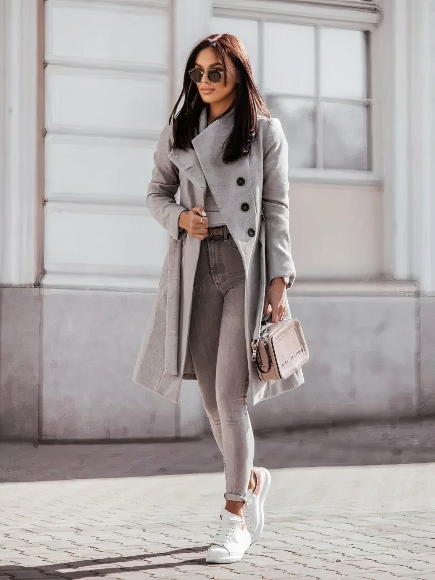 Schicker warmer Trenchcoat für Frauen - Melissa