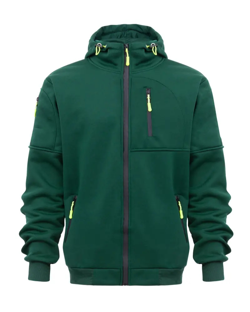 Stanly | Herren Weiß Hoodie | Reißverschluss Kapuzenpullover