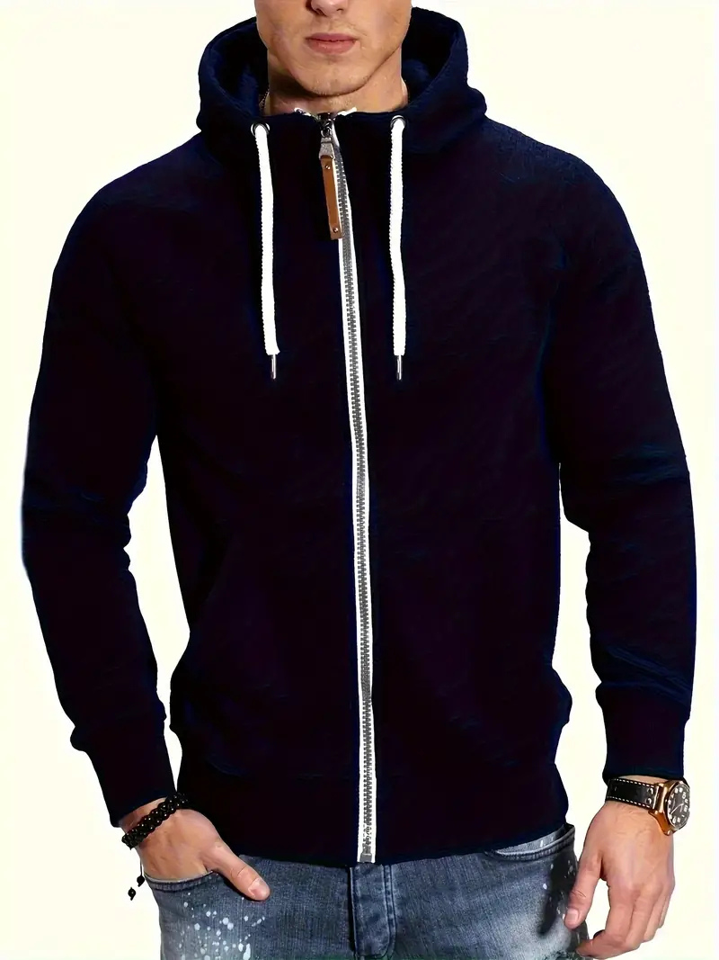 Jobert | Herren Reißverschluss Hoodie | Schwarz Kapuzenpullover
