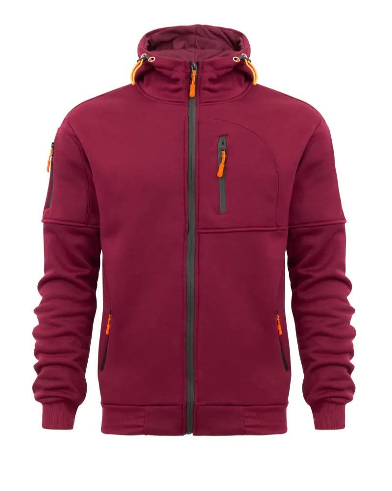 Stanly | Herren Weiß Hoodie | Reißverschluss Kapuzenpullover