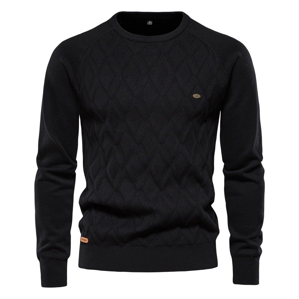 Aldred | Herren Schwarzer Pullover | Kurz Sweater