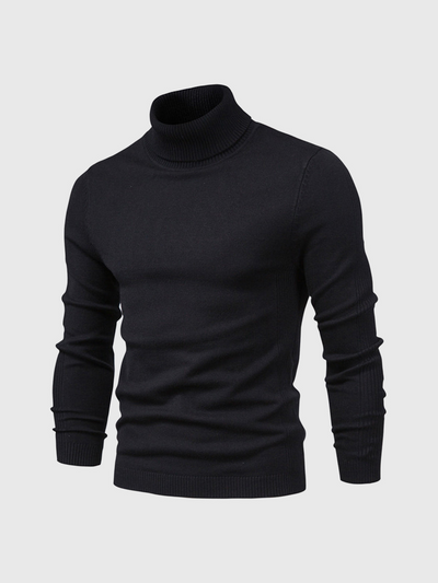 Rickiel | Rollkragenpullover Herren Schwarz | Strick pullover