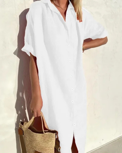 Agatha | Schwarz Shirtkleid | Midi