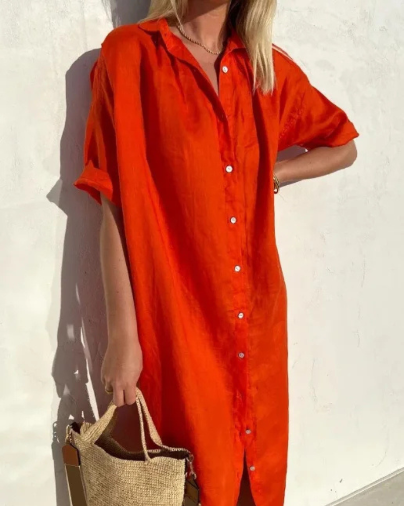 Agatha | Schwarz Shirtkleid | Midi