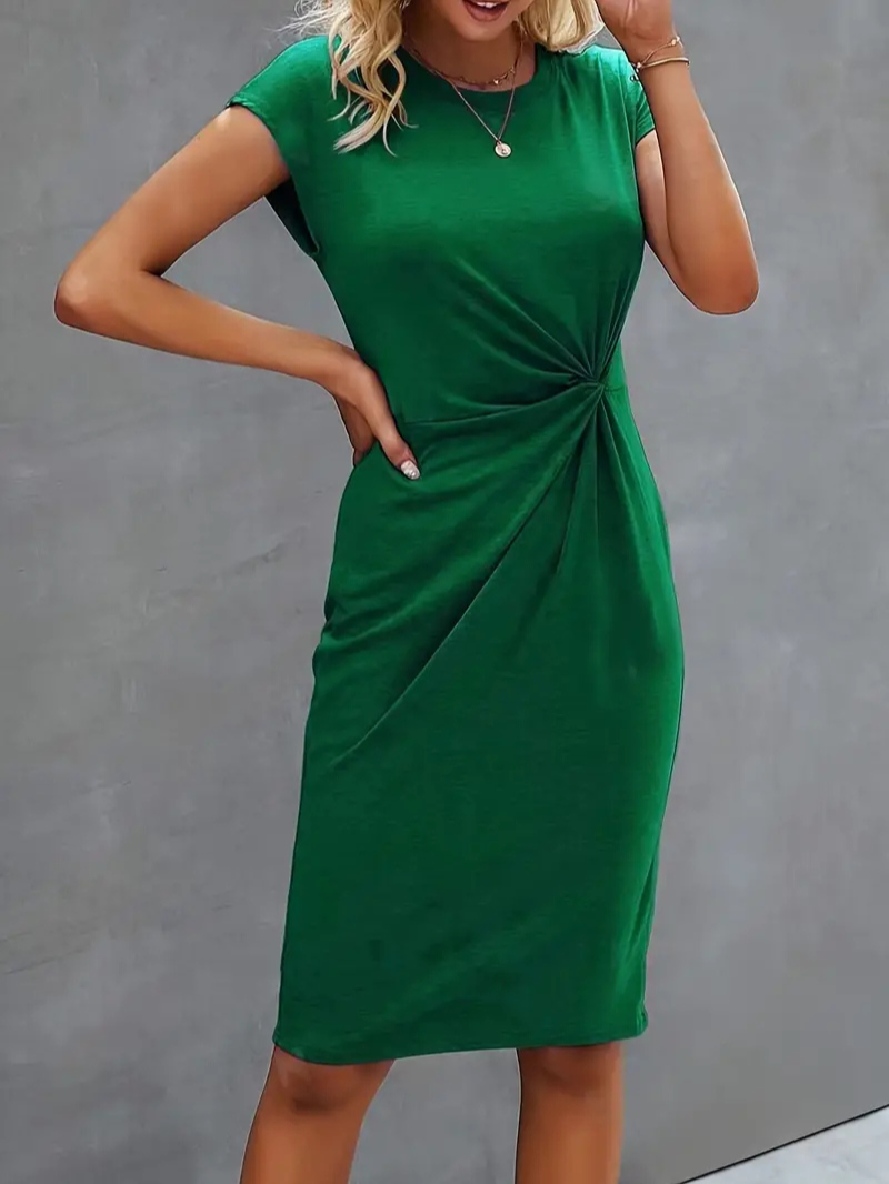 Velma | Schwarz Wickelkleid | Midi