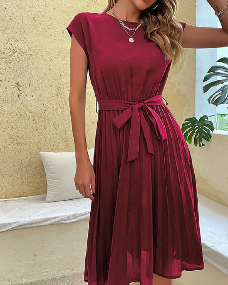 Amaura | Hochzeitsgast Kleid Plissee | Midi