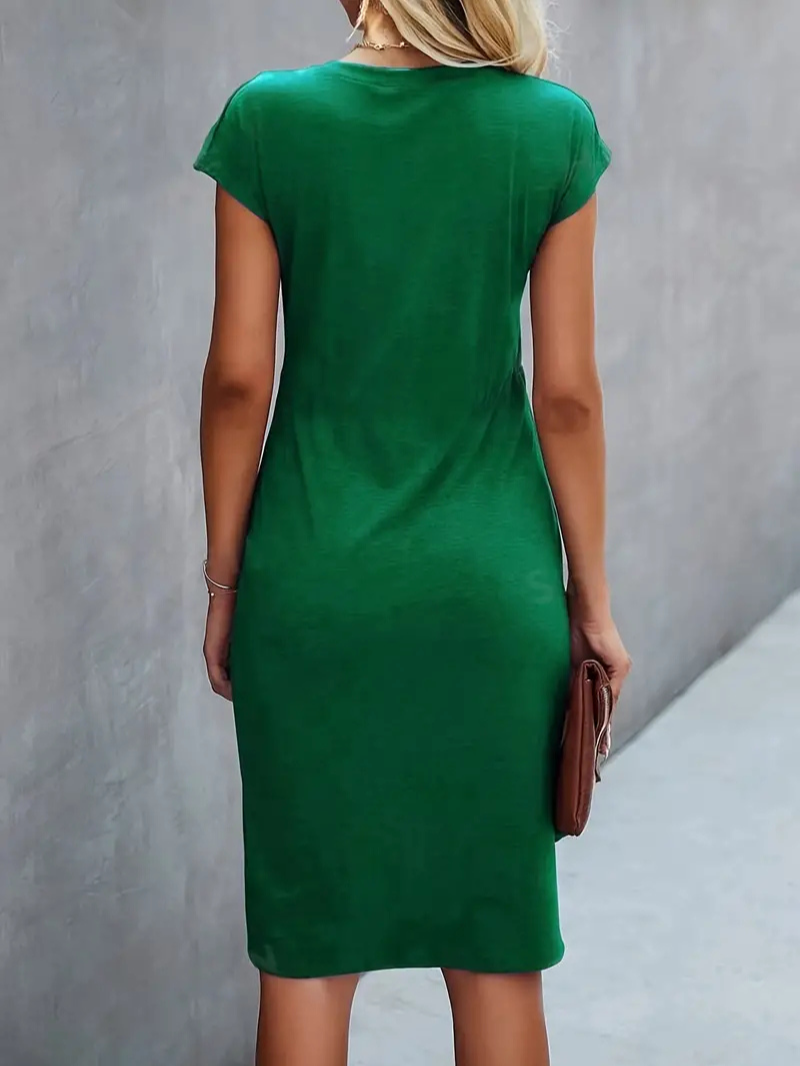 Velma | Schwarz Wickelkleid | Midi