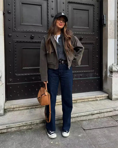 Naila | Suede Pilotjacke