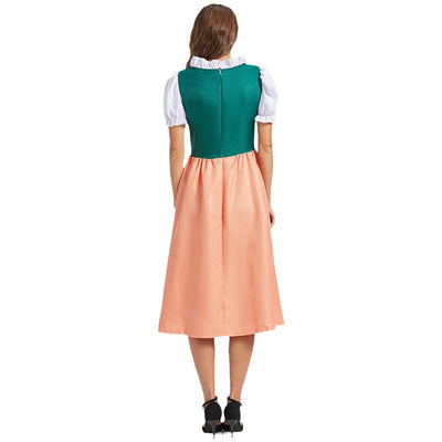Damen Traditionelles Deutsches Midi Oktoberfest Dirndl Kleid