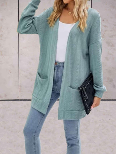 Lässige lange Strickjacke für Damen