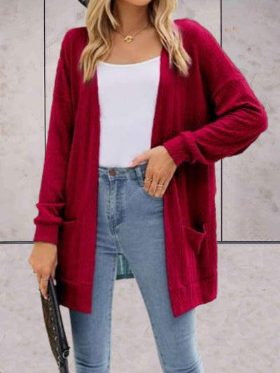Lässige lange Strickjacke für Damen