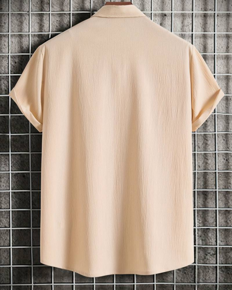 Abraham | Herren Schwarz Hemd | Kurzarm