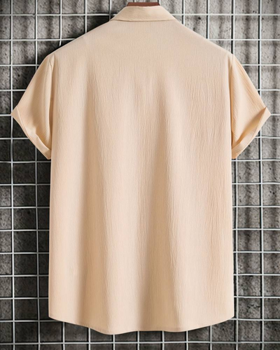 Abraham | Herren Schwarz Hemd | Kurzarm