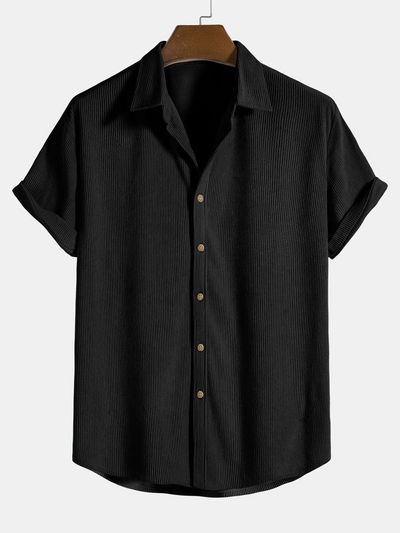 Leo | Herren Sommer Hemd | Schwarz