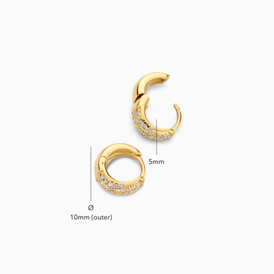 Gold Jules Mini Hoop Earrings