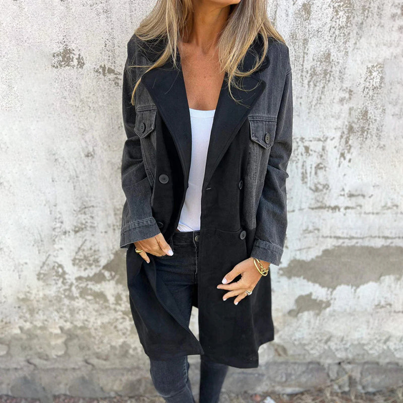 DENIM AKZENT TRENCHCOAT
