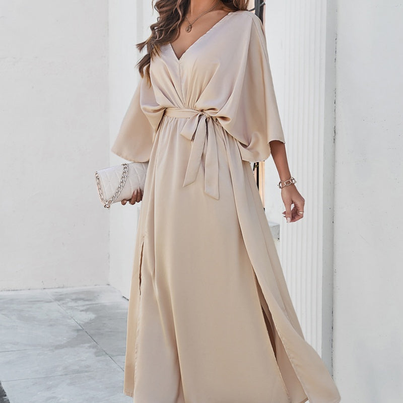 Celise – Elegantes Maxikleid mit Taillengürtel