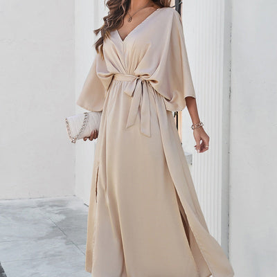 Celise – Elegantes Maxikleid mit Taillengürtel