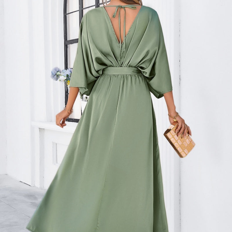 Celise – Elegantes Maxikleid mit Taillengürtel