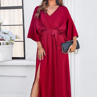 Celise – Elegantes Maxikleid mit Taillengürtel