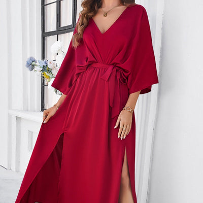 Celise – Elegantes Maxikleid mit Taillengürtel