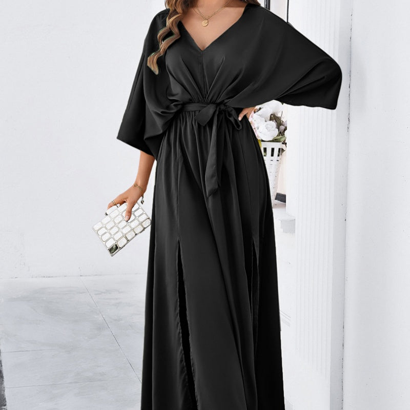 Celise – Elegantes Maxikleid mit Taillengürtel