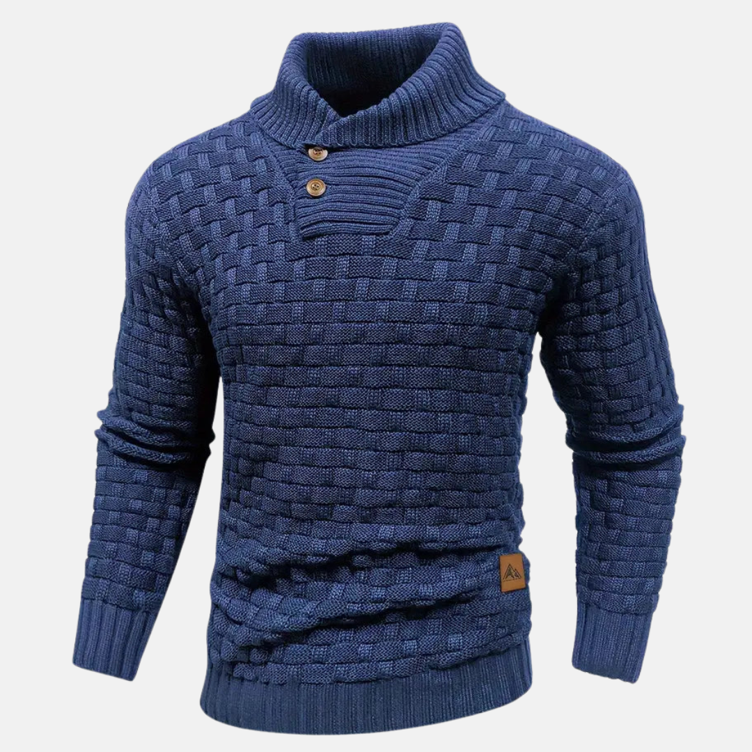 Freddy | Pullover Herren Stehkragen | Strick Sweater