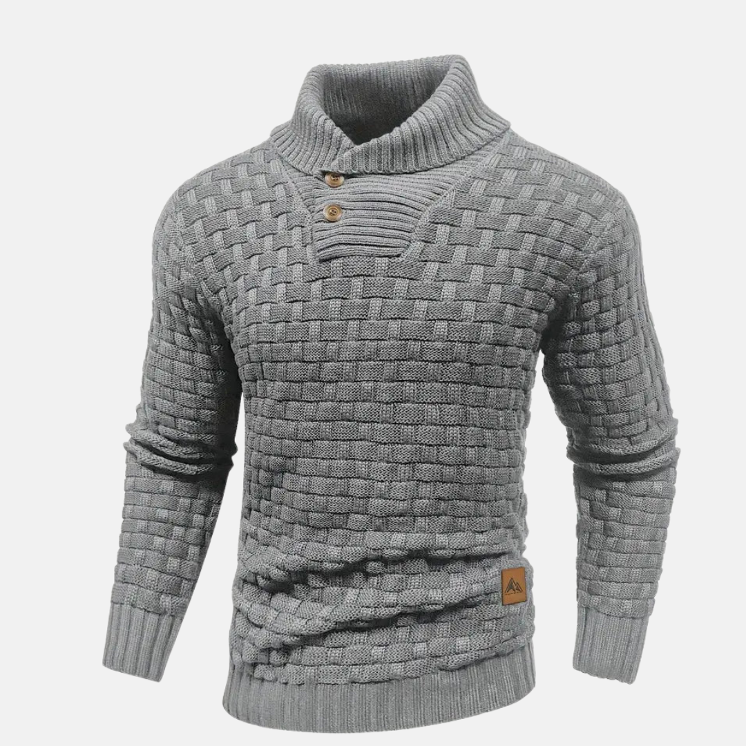 Freddy | Pullover Herren Stehkragen | Strick Sweater