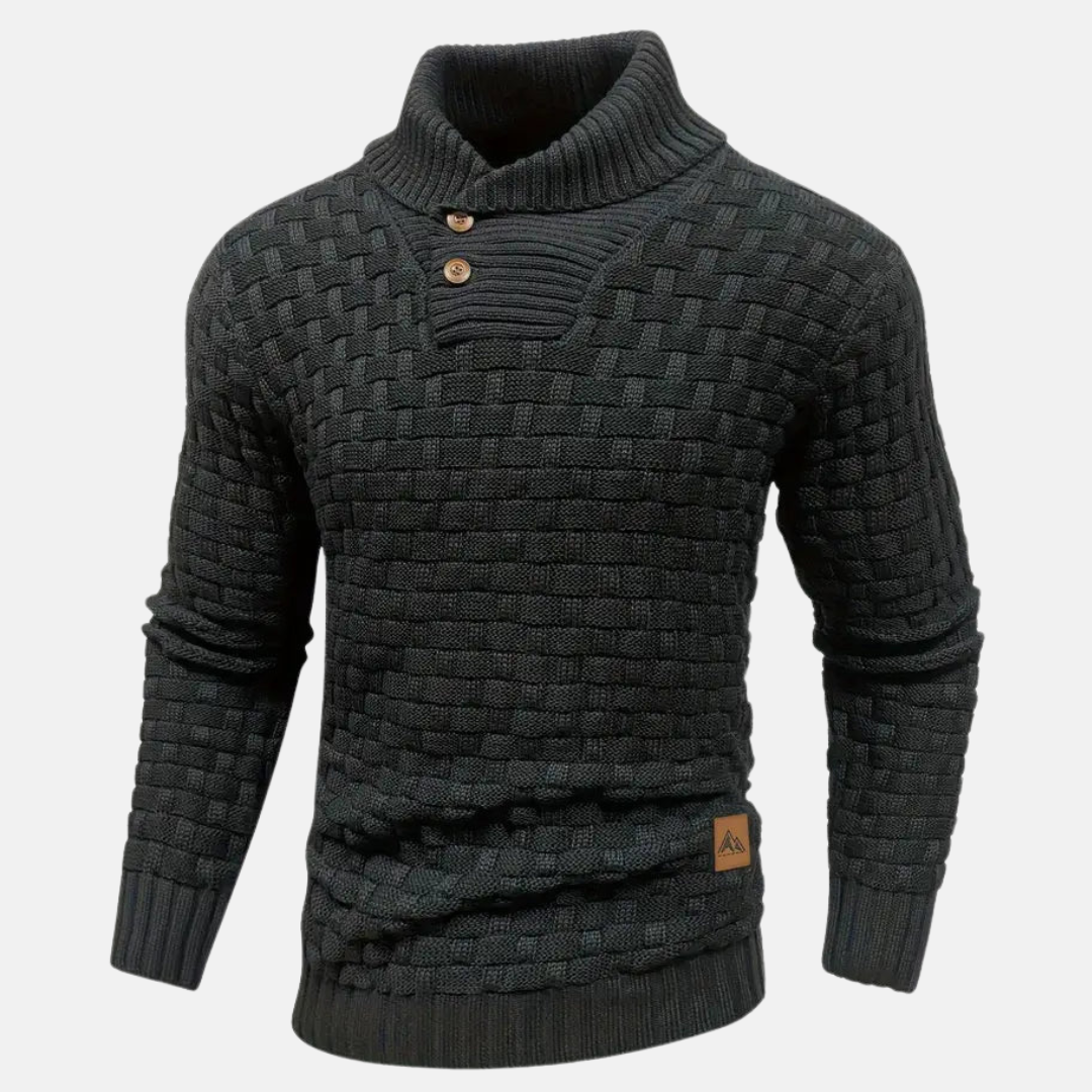 Freddy | Pullover Herren Stehkragen | Strick Sweater