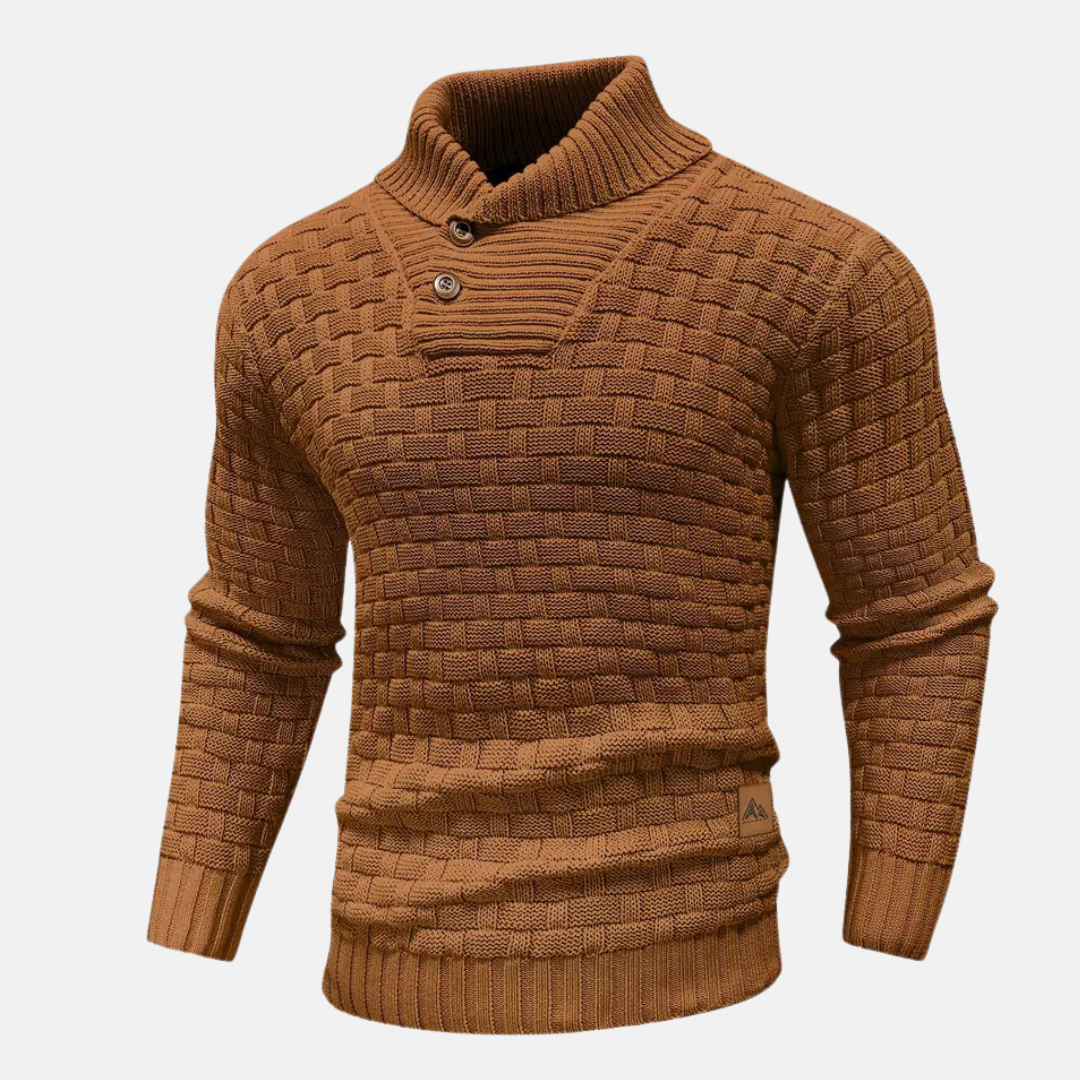 Freddy | Pullover Herren Stehkragen | Strick Sweater