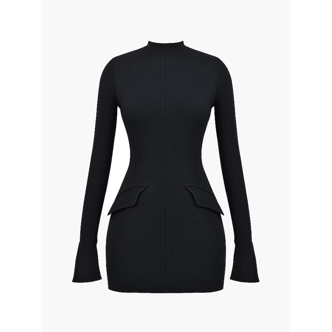 Stilvolles Kleid mit langen Ärmeln - Franze