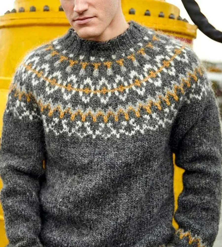 Jude | Herren Strick Pullover | Grau