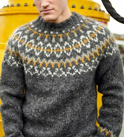 Jude | Herren Strick Pullover | Grau