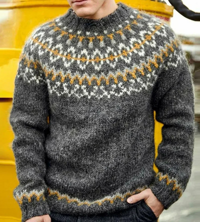 Jude | Herren Strick Pullover | Grau