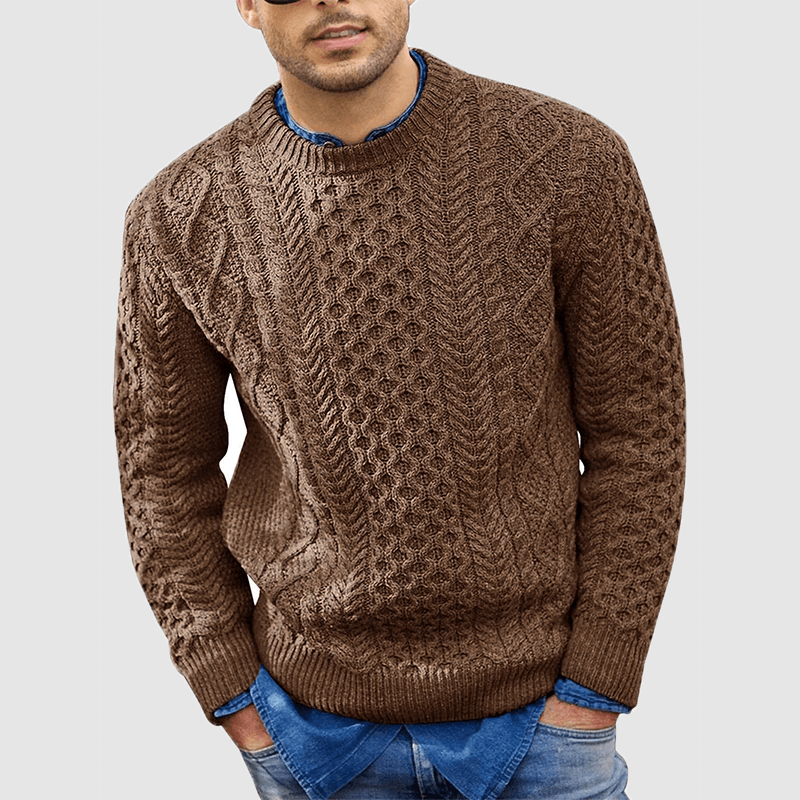 Theobald | Herren Strick Pullover | Schwarz Sweater