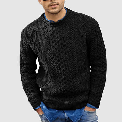 Theobald | Herren Strick Pullover | Schwarz Sweater