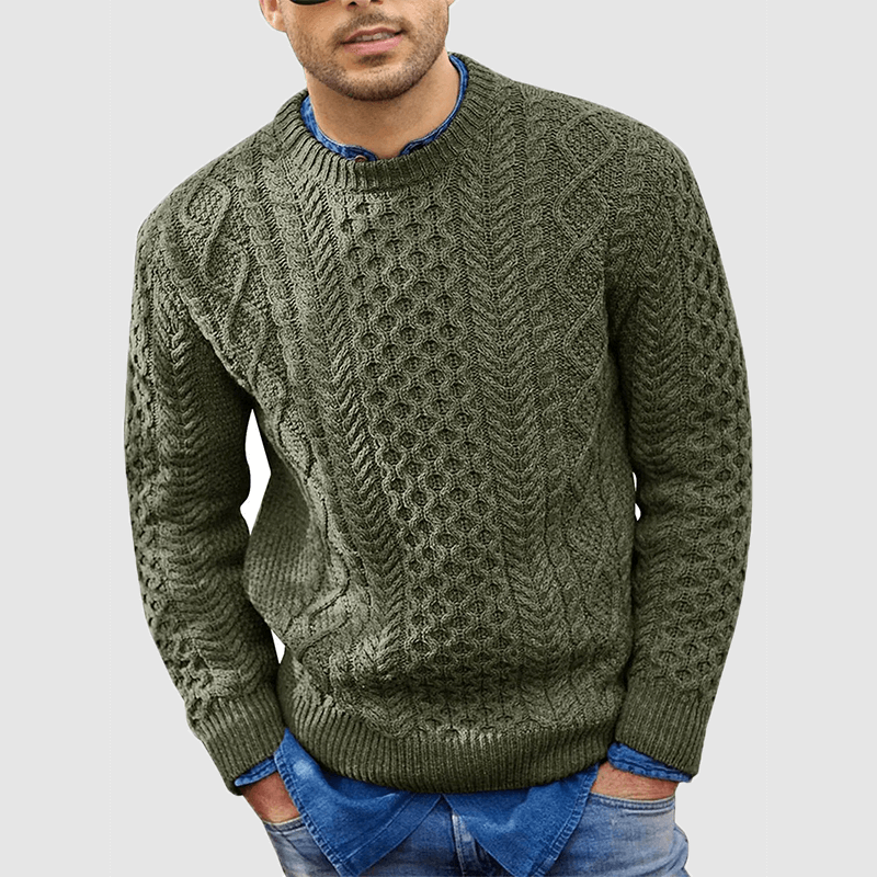Theobald | Herren Strick Pullover | Schwarz Sweater
