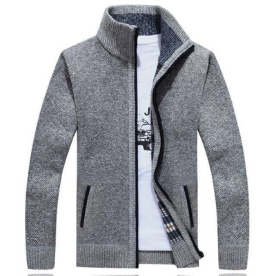 Arcel | Herren Strickjacke mit Reißverschluss | Schwarz