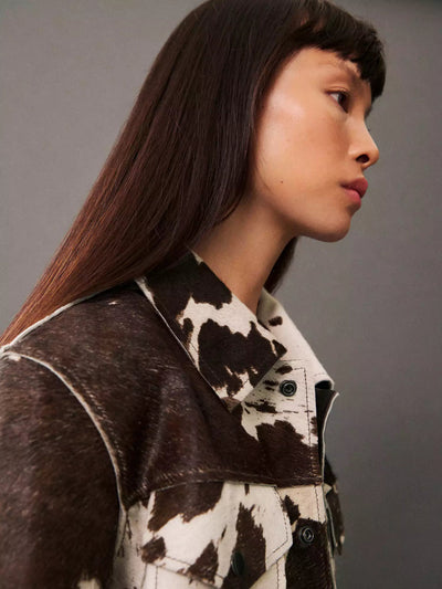 Stylische Leder-Winterjacke - Wilhelmina